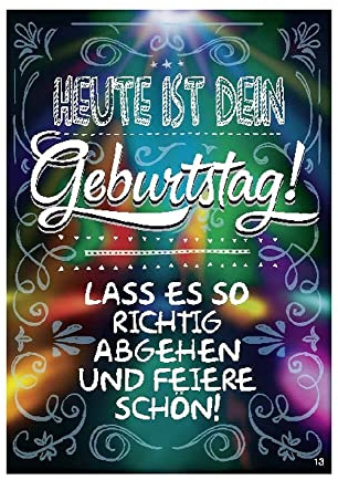 Depesche 0011673-013 - Glückwunsch-Karte zum Geburtstag (neutral), ausgefallene Geburtstagskarte mit Musik, Spruch und beweglichen Elementen, inkl. Umschlag, 14,8 x 21 cm