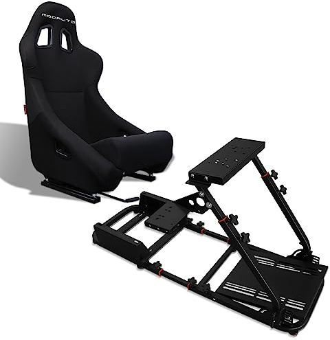 MODAUTO Cockpit SimRacing, Soporte de Simulacion, Estructura de SimRacing+Asientos Opcional, Compatible con Logitech,Fanatec,Thrustmaster.