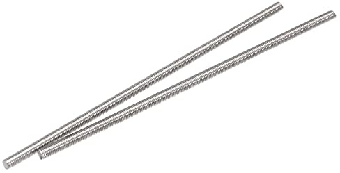 sourcing map 2 Stück Voll Gewindestange M5 x 150mm Edelstahl Rechtsgewinde