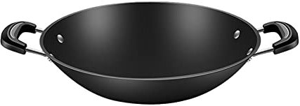 YYUINU Wok en fonte - Style ancien - En fonte - Diamètre : 36 cm