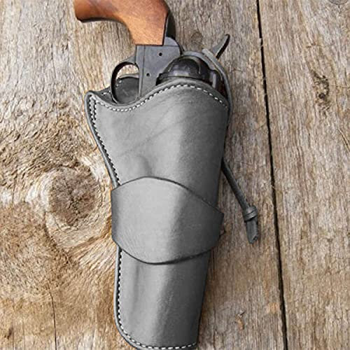 Mittelalterliches verdecktes Holster aus Leder, Revolver, Western-Cowboy-Pistolenhalter für 6-Zoll-Lauf, Zubehör im Vintage-Steampunk-Stil, Cosplay-Kostüm-Kit, mittelalterlicher Lapp-Stil