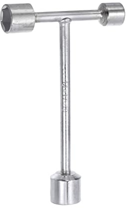sourcing map 3-Way Wrench, 14mm 17mm 19mm Socket T Handle for Repairing Bicycle, Automobile and DIY