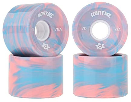 Fenteer 4X 78A Skateboard Rollen Ersatz 70X51mm Longboard, Multi