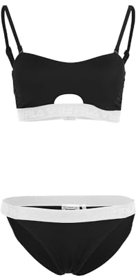 FILA Sanming Bandeau Bikini, Nero, M Donna