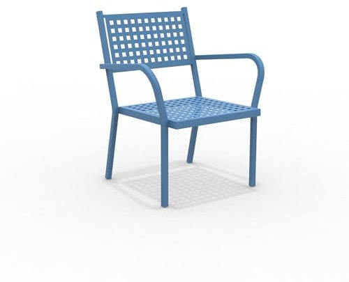 Mondo Viro Gartensessel Alice aus Metall, stapelbar, 65 x 63 x 77 cm (Hellblau, 6)