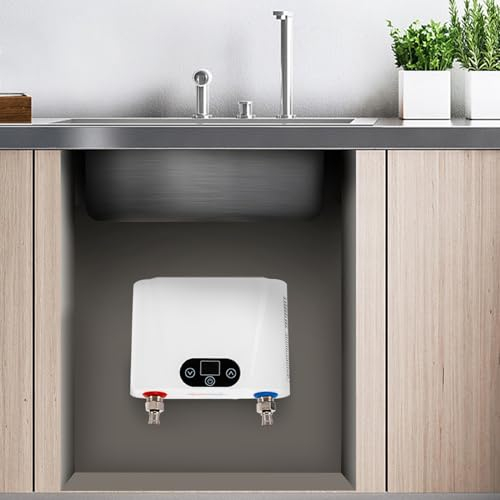 DSYOGX Mini scaldabagno elettrico, 5,5 KW, 220 V, mini scaldabagno istantaneo per cucina, bagno, sottopiano