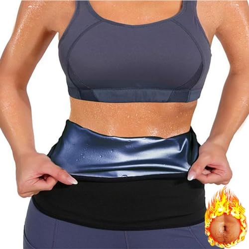 Weyot Damen Bauchweggürtel, Verstellbarer Schwitzgürtel Zur Fettverbrennung Abnehmen Taillenformer, Neopren Waist Trainer Damen,XS, Black