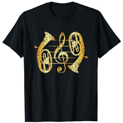 Tenor Horn und Violinschlüssel Hornisten T-Shirt