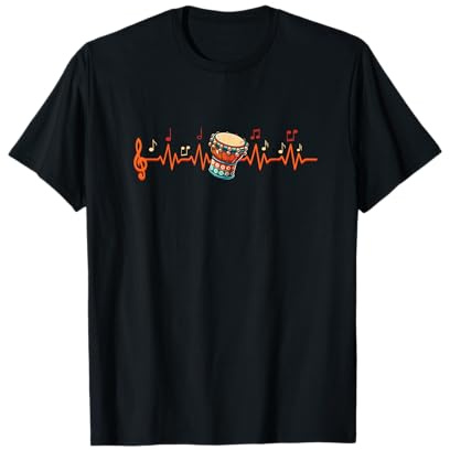 Heartbeat Djembe Schlagzeuger Djembe T-Shirt
