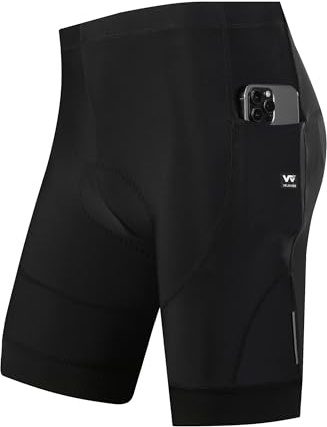 VeloVibe Radlerhose Herren Fahrradhose Herren Gepolstert schnelltrocknende Radhose Herren Kurz stoßfeste Radlerhose Herren Gepolstert Radlerhose mit Handytaschen