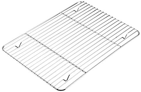 Zerodeko Edelstahlregal Fuer Kueche Abkuehlgitter Zum Backen Bratgitter Backzubehoer Grillzubehoer Drahtregal Fuer Trocknen Und Kuehlen Aus Rostfreiem Stahl