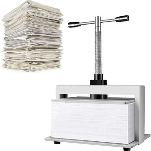 guoyjmm A4/A3-Buchbinderpresse, Manuelle Flache Papier Bindemaschine, Buch Glättungsmaschine, 1500Kg Druck, Büro- Und Schulwerkzeuge Für Dokumente, Stempel, Banknoten,A4