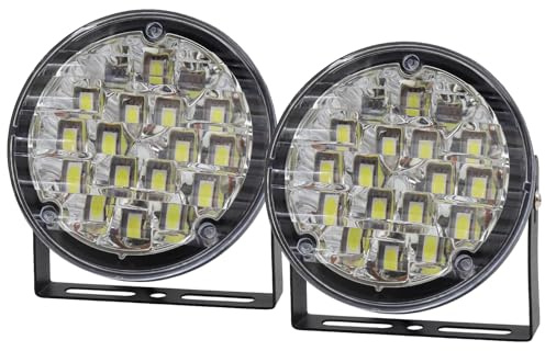 Ygmylandbb Phares de travail à LED, phares auxiliaires de conduite à LED, projecteurs ronds pour moto DC12V, 2 pièces colorées