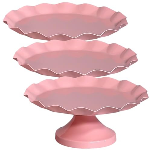 COLLBATH Set Di 3 Vassoi Per Dessert Supporto Per Torta in Ferro Supporto Per Cupcake Espositore Per Torte Da Dessert Vintage Per Feste Ed Eventi