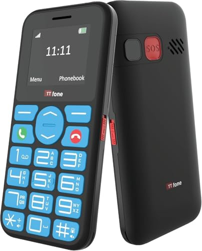 TTfone TT190 Big Button Basic Senior Unlocked Emergency Mobile Phone - Einfach billigstes Telefon, (mit Netzladegerät)