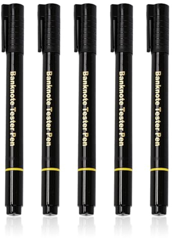 5 Stylos De Détection De Billets, Stylo De Détection De Billets À Double Extrémité, Validateur De Billets, Adapté À La Vérification Des Billets De Banque