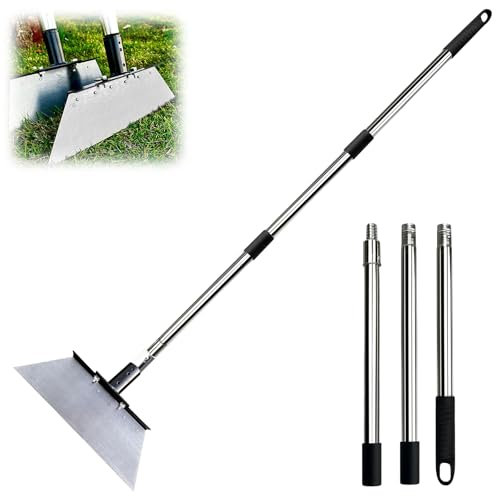 Pala da giardinaggio, 120/160 cm, pala di pulizia multifunzionale con manico di estensione in acciaio inossidabile, utensili da giardino, raschietto da giardino per spazio esterno, casa, fattoria (120