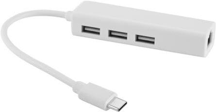 Asyduey USB-C USB 3.1 Tipo C a USB RJ45 Ethernet LAN Adaptador Hub Cable para PC
