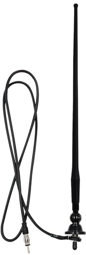 STUDIOFINIX Marine-Bootsantenne wasserdicht AM/FM-Antenne Auto-Empfänger Flexible Gummidack-Antenne für Auto, Lastwagen, Radio, Van, Caravan, Wohnmobil, Yacht (Schwarz)