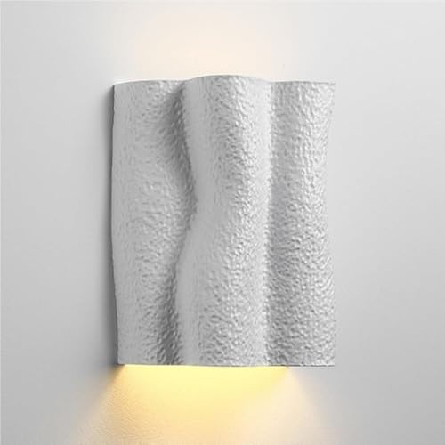 Modern Nordic Half-Cylinder Wall Lamp - Up Down Tree Root Design Sconce Light for Hallway, Stairs, Bedroom, Entryway, Porch, Balcony - E26/E27 Base (Gray & Red)