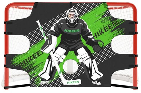 Hikeen Premium Hockey Goalie Shooting Target Tear - Proof Hockey Goal Practice Target with 7 Target Holes - Street Hockey & Ice Hockey Net Goalie Target for Practicing Shooting Accuracy (72in X 48in)