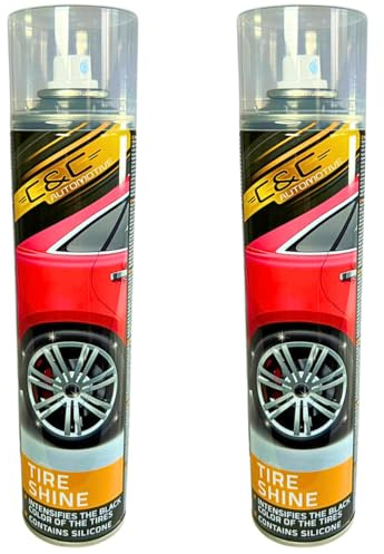 RACEL 2X Reifenglanz Spray 400 ml – Reifenpflege & Reifenreiniger für Auto & Motorrad – Hochglanz, UV-Schutz, wasserabweisend & schmutzabweisend, langanhaltender Schutz & Pflege