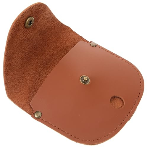 Ciieeo Étui à Montre de Poche en Cuir Marron, Léger et Portable, Porte-Montre pour Voyage, Camping et Extérieur