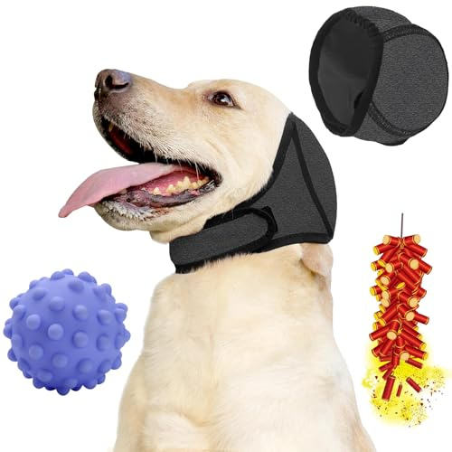 Gehörschutz Hund Silvester, Gehörschutz Hunde Martin Rütter, Hunde Ohrenschutz, Ohrenschützer Hund, Hun-de Ohren-Schutz Lärm, Elastische Umwicklung Mit Schalldämmung (Grau, L-Gewicht 60-100 Jin)