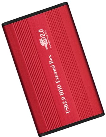 LUCKDANO Caja USB2.0 a IDE HDD Caja de Disco Duro Portátil de 2,5'' Aleación de Aluminio Liviana - Velocidad de Transferencia de Datos de hasta 480 Mbps - Plug and Play Compatible con Múltiples