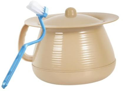 LeeQinersw Urinoir de chevet crachoir avec couvercle, pot urinoir de toilette pour chambre à coucher, usage domestique, Abricot Jaune
