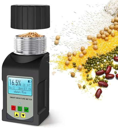 Digital Grain & Coffee PRO Moisture Meter, 90ml Portable Corn Rice Grain Humidity Meter with LCD Backlight Display, Measure 25 Different Types of Grains, for Coffee Cocoa Rice Wheat