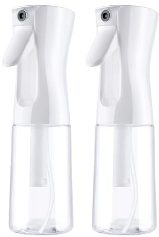 Flacon Pulvérisateur, 2 Pièces, Vaporisateur Transparent Rechargeable, atomiseur pression ultra fine pulvérisation continue, Flacons Vaporisateurs Pour soin de la peau, Cosmétiques Et Nettoyage,200 ml