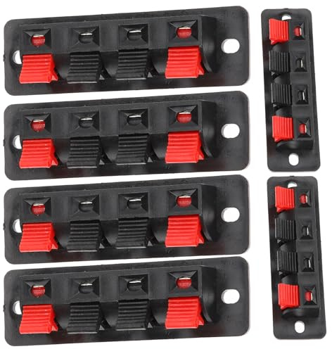 LIGHTAOTAO 6pezzi Connettori Terminali Molla per Altoparlanti Stereo Morsettiera Facile Installazione per Casse Acustiche Casa e Auto Resistente al Calore e Corrosione Kit Wire Connector