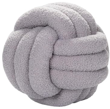 GONMPJZR Coussin à nœuds, Coussin Boule nouée Multicolore 22 cm(Light Grey)