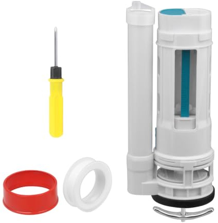 Yibuy 25cm Toilet Cistern Dual Flush Cistern Valve w/Push Button Valve Plastic
