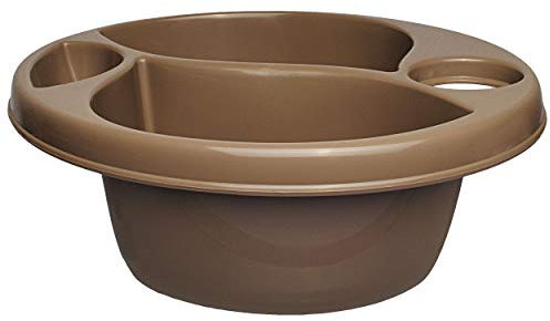 alles-meine.de GmbH Waschschüssel/Kinderwaschbecken - braun - Dunkelbraun - Bieco - 3 Kammern - Baby - Putzeimer - Windeln Wickelschüssel - Windel Babywindel - für Kinder Mädch..
