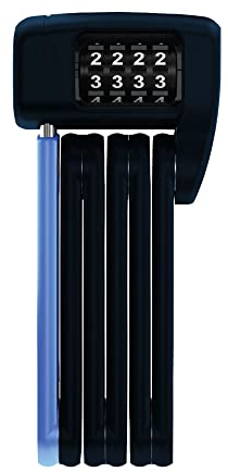 ABUS Faltschloss Bordo Lite 6055C - mit Zahlencode - Extra-leichtes Zahlenschloss aus Spezialstahl - ABUS-Sicherheitslevel 7 - 60 cm - Schwarz/Blau
