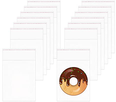 Clear Cellophane Sacs 300 Pièces 10x13cm Clairs Sacs en Plastique 50microns OPP Sachet Alimentaire pour Boulangerie Bonbon Savon Chocolat Biscuits(11 Tailles au Choix)