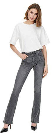 Only Onlblush Life Mid Flared Tai0918 Noos, Vaqueros Mujer, Gris (Grey Denim), L