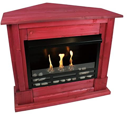 Kaminbau Mierzwa Rafael Premium Royal - Chimenea de bioetanol, color rojo