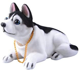 Veemoon Car Ornament Dashboard Head Dogs Nodding Heads Car Dash Ornaments Puppy for Vehicle Decoration Desk Tabletop Office Decor Bobbleheads