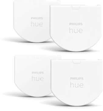 Philips Hue 2 Packs de 2 modules d'interrupteurs muraux fonctionne avec Alexa, Google Assistant et Apple Homekit