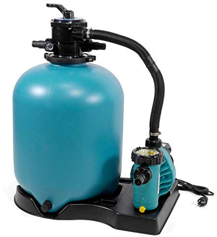 POOL Total Sandfilteranlage Brillant Ø 500 - AquaPlus 11 Timer Edition - Zeitsteuerung - Filterkessel - Selbstansaugende Filterpumpe - 6-Wege Top-Mount Rückspülventil