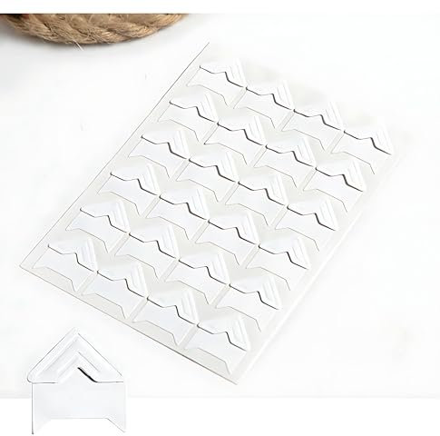 THAYLA 240 Stück 10 Blatt Gold Silber Montageeckenaufkleber Fotoecken für Schrottbuch Fotoalbum Selbstklebende Ecken Schaben Handwerk