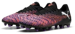 PUMA Unisex Future 8 Play FG/AG fotbollssko, Svart vit-glödande röd, 8 UK, Puma svart Puma vit lysande röd, 42 EU