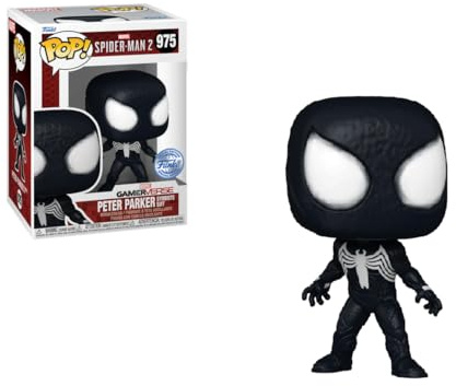 Funko Spider-Man 2 Gamerverse Peter Parker Symbiote Suit 975 Exclusive Pop Wackelkopf Figur, Standard, Schwarz