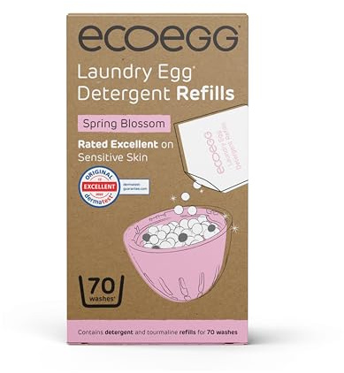 ecoegg Laundry Egg Refills – Non Bio Laundry Detergent for Sensitive Skin – 70 Washes Spring Blossom