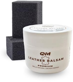 QM Cleaner Crema Hidratante Cuero | Nutre e Hidrata Todo Tipo de Pieles con Bálsamo de Rápido Secado - 250gr + 2 Esponjas Extra