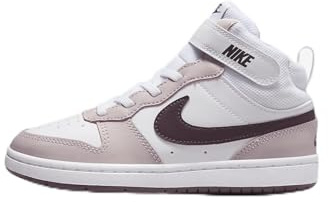 Nike CD7783-118 Nike Court Borough Mid 2 PS Bambina Uomo, White/Burgundy Crush-Platinum Violet EU 28 1/2