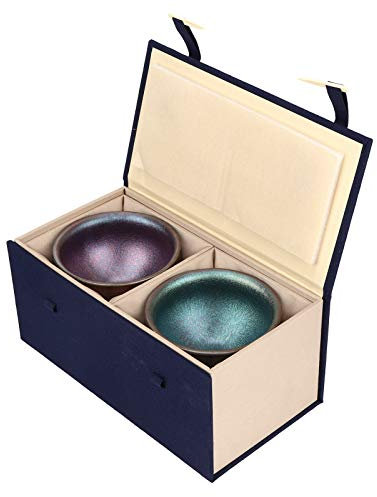 aqxreight Tazze in Porcellana in Stile Cinese Tazze da tè Smalto in Ceramica Cottura Artigianale Fatta a Mano per Collezione di Tazze da tè e caffè
